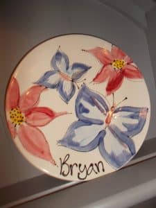 Pottery painting - Bryans plate