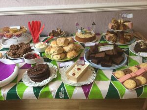 some of the cakes for the Macmillan coffee morning 