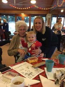 every generation at the the dementia cafe Christmas party