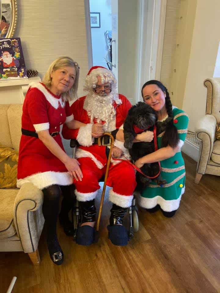 Santa, Astley activities team and dog