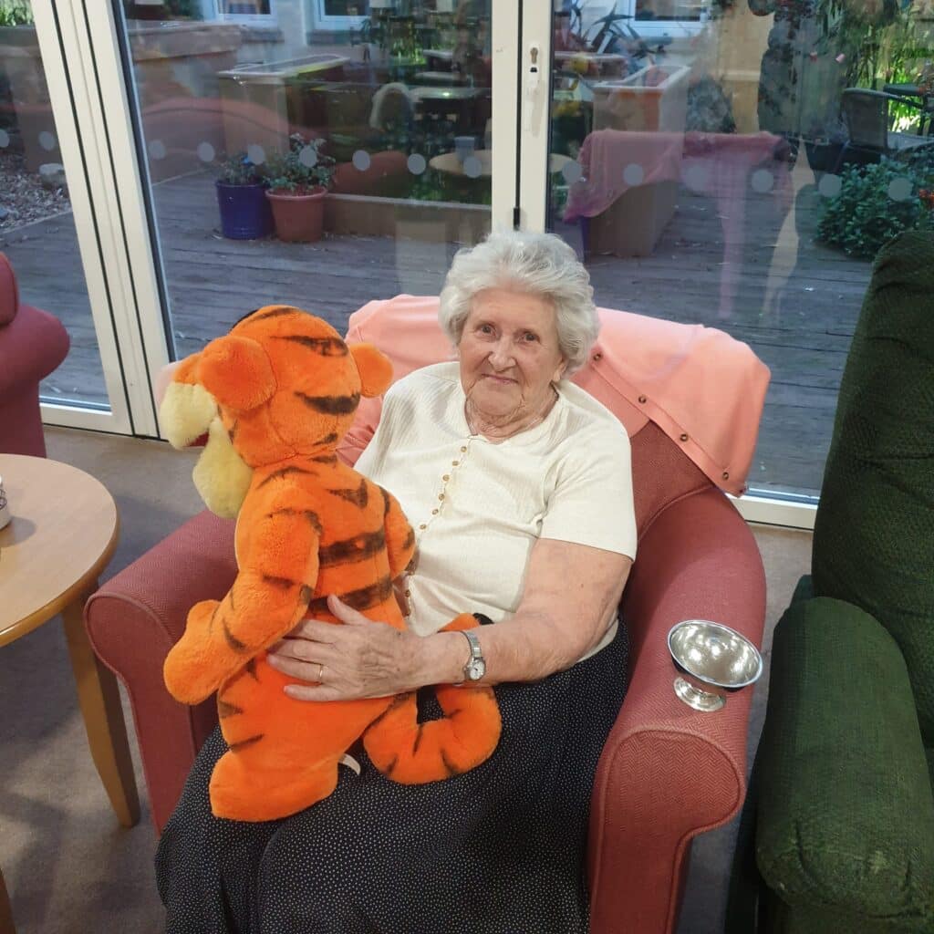 resident with Tigger