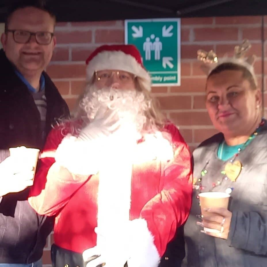 giving back - Morrisons Santa and Mike L&W